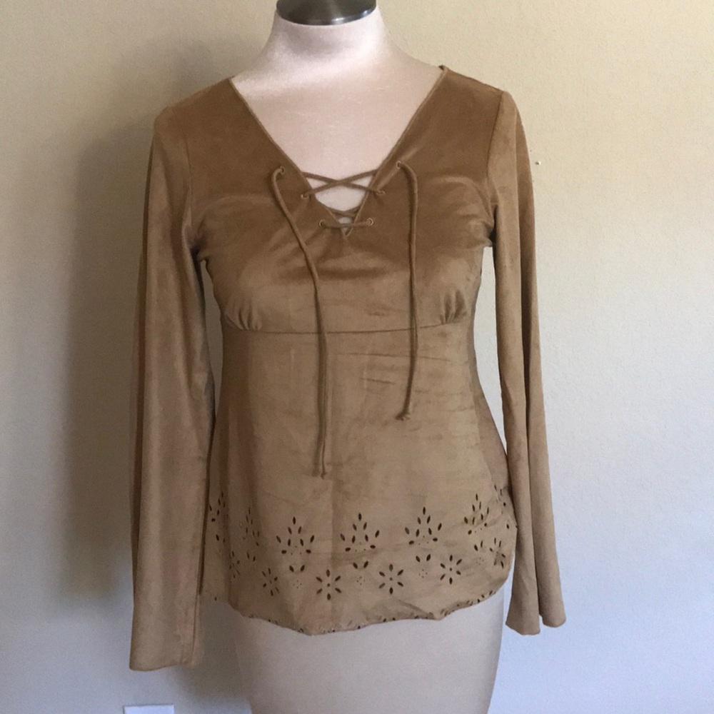 Ralph Lauren Suede Top